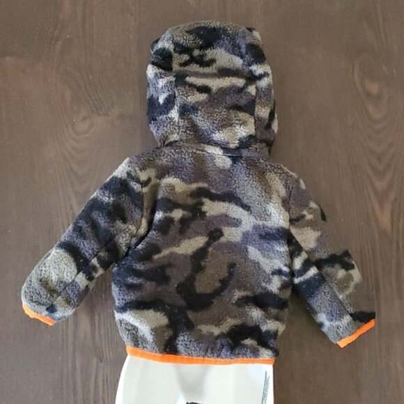The North Face 0-3 Months Sherpa Camo Fleece Coat Jacket Camouflage Winter BABY - Picture 6 of 11